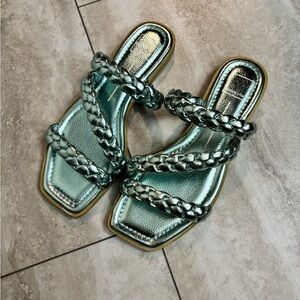 🤎 Metallic Braided Dolce Vita Strap Sandals